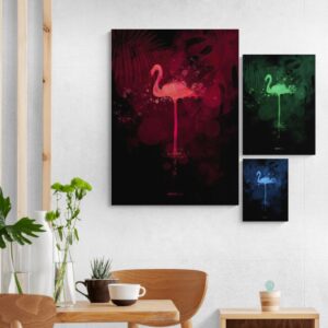 Flamingo Canvas Prints Set