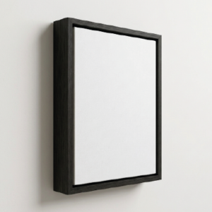 Stretched and Mounted Canvas with black frame